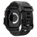 Spigen Rugged Armor Pro Apple Watch (38/40/SE/41/42mm) - Rem m. Cover - Sort