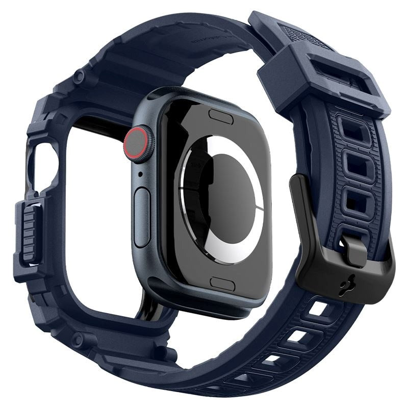 Spigen Rugged Armor Pro Apple Watch (38/40/SE/41/42mm) - Rem m. Cover - Blå