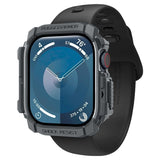 Spigen Rugged Armor Cover - Apple Watch 11 / 10 (46mm) - Fleksibelt Plastik - Mørkegrå