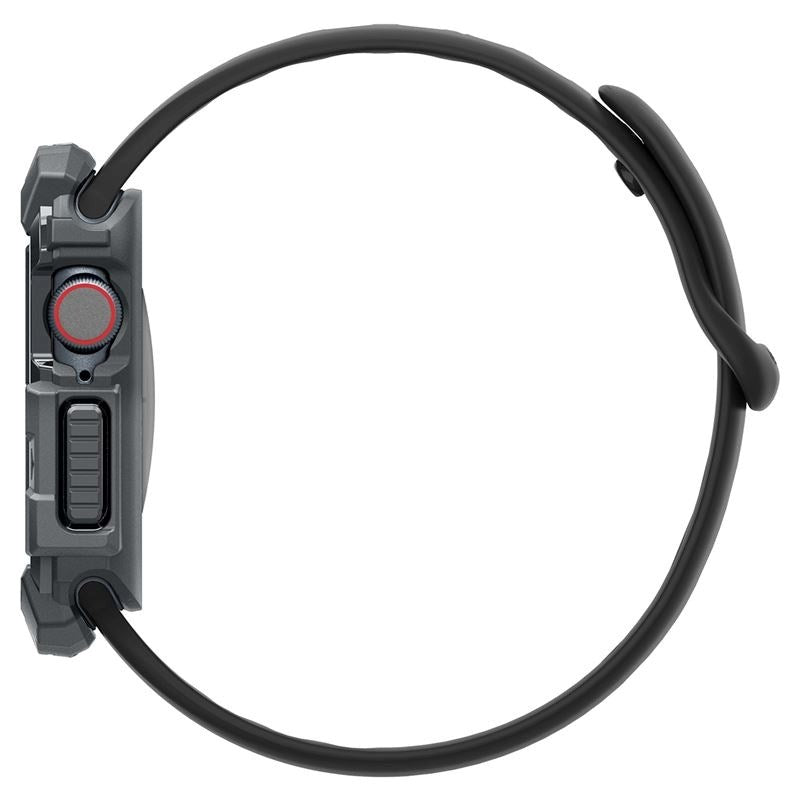 Spigen Rugged Armor Cover - Apple Watch 11 / 10 (46mm) - Fleksibelt Plastik - Mørkegrå