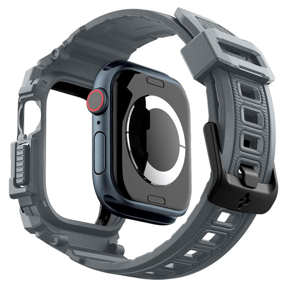 Spigen Rugged Armor Pro Rem m. Cover - Apple Watch 10 (46mm) - Grå