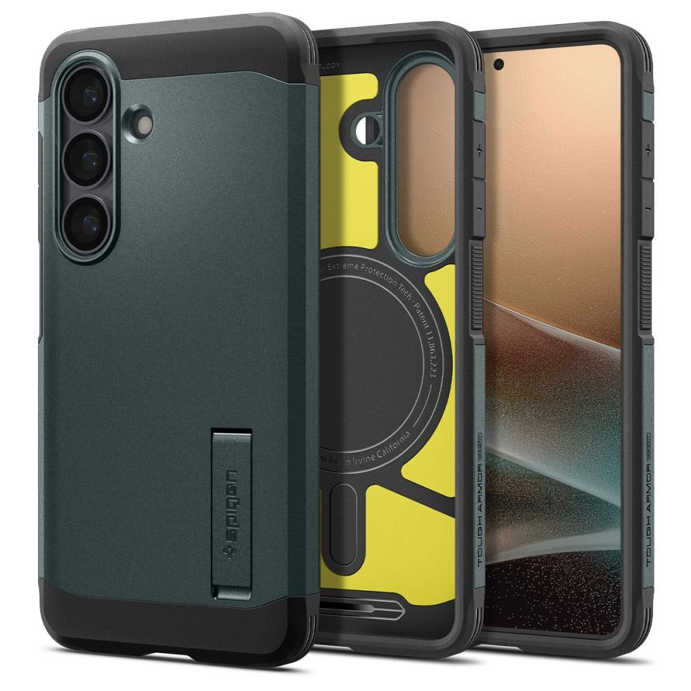 Spigen Samsung Galaxy S26+ (Plus) Tough Armor Hybrid Mobil Cover - MagSafe Kompatibel - Grøn