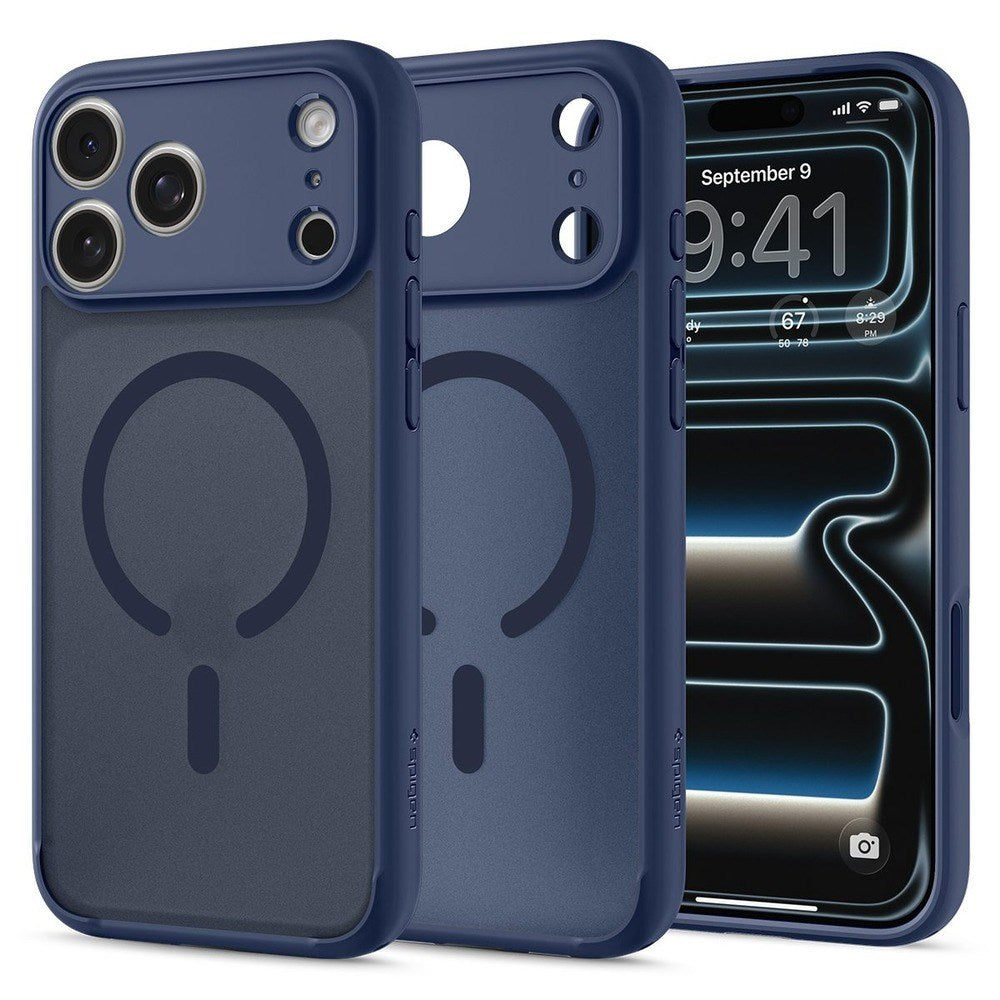 iPhone 18 Pro / 17 Pro Spigen Ultra Hybrid Bagside Cover - MagSafe Kompatibel - Mat Blå