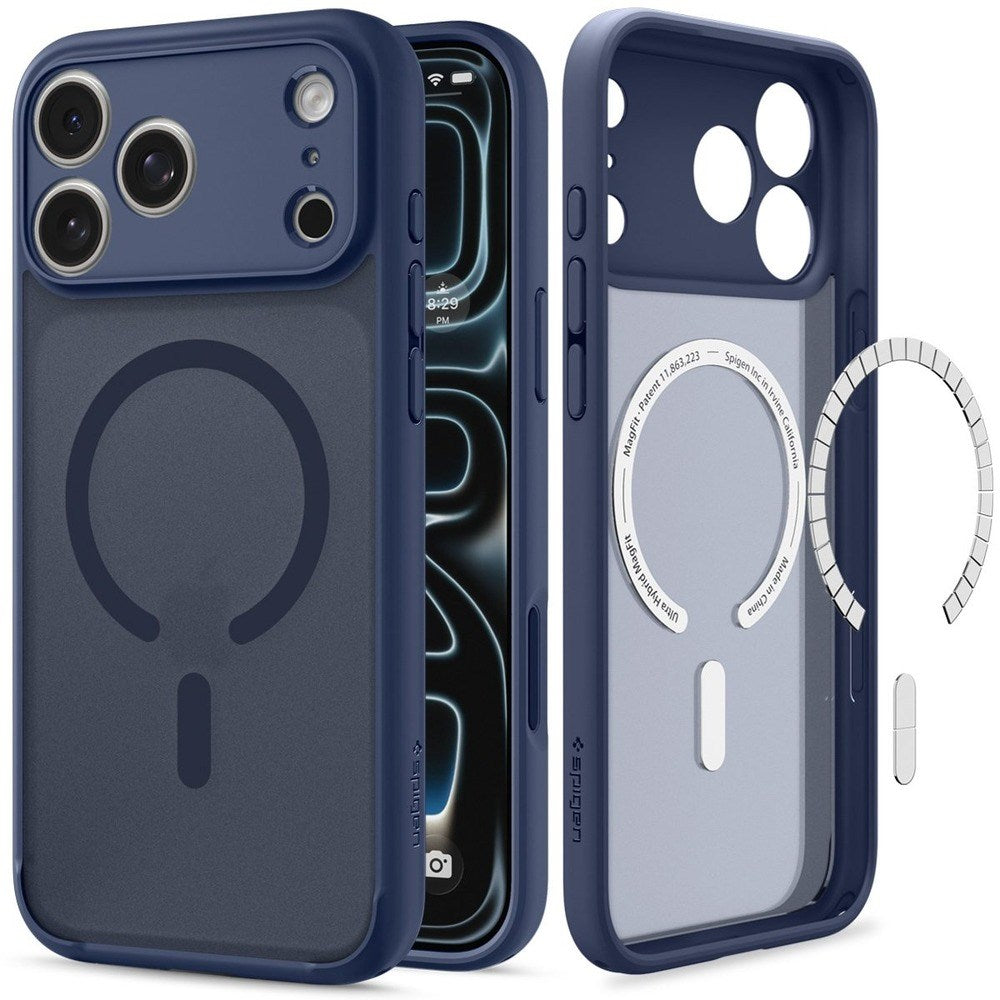 iPhone 18 Pro Max / 17 Pro Max Spigen Ultra Hybrid Bagside Cover - MagSafe Kompatibel - Mat Blå