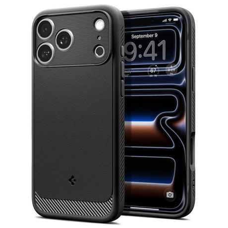 iPhone 18 Pro Max / 17 Pro Max Spigen Rugged Armor Bagside Cover - MagSafe Kompatibel - Sort