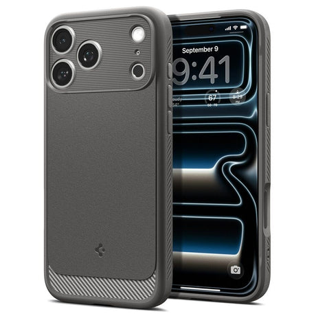 iPhone 18 Pro Max / 17 Pro Max Spigen Rugged Armor Bagside Cover - MagSafe Kompatibel - Grå