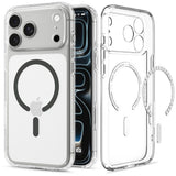iPhone 18 Pro Max / 17 Pro Max Spigen Ultra Hybrid Bagside Cover - MagSafe Kompatibel - Gennemsigtig / Grå