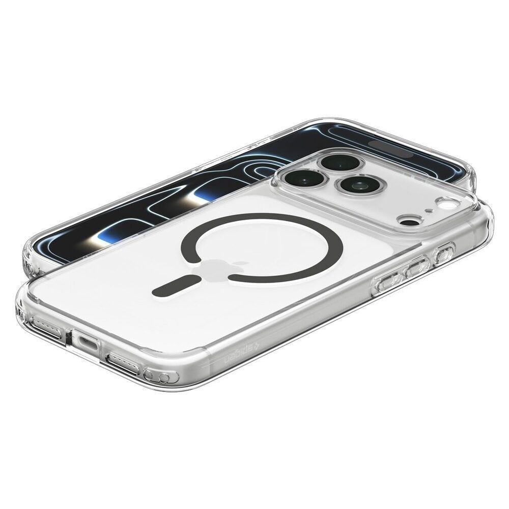 iPhone 18 Pro / 17 Pro Spigen Ultra Hybrid Bagside Cover - MagSafe Kompatibel - Gennemsigtig / Grå