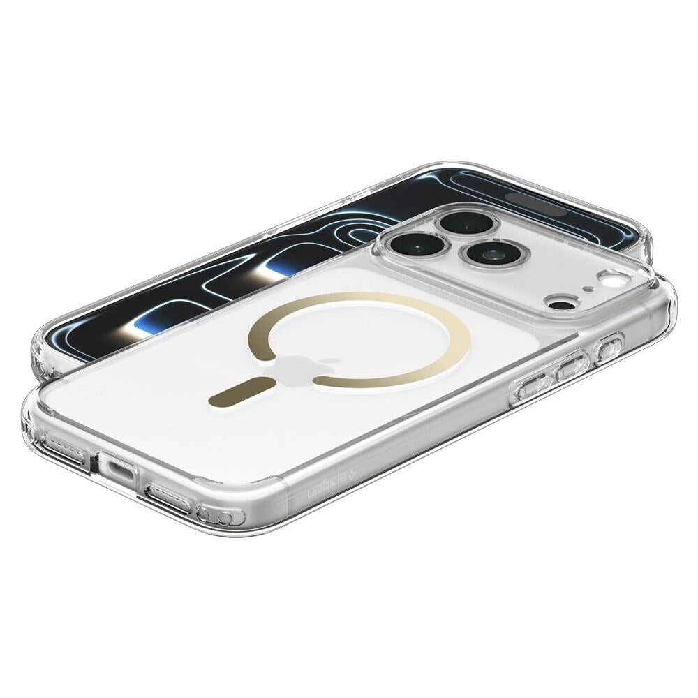 iPhone 18 Pro Max / 17 Pro Max Spigen Ultra Hybrid Bagside Cover - MagSafe Kompatibel - Gennemsigtig / Guld