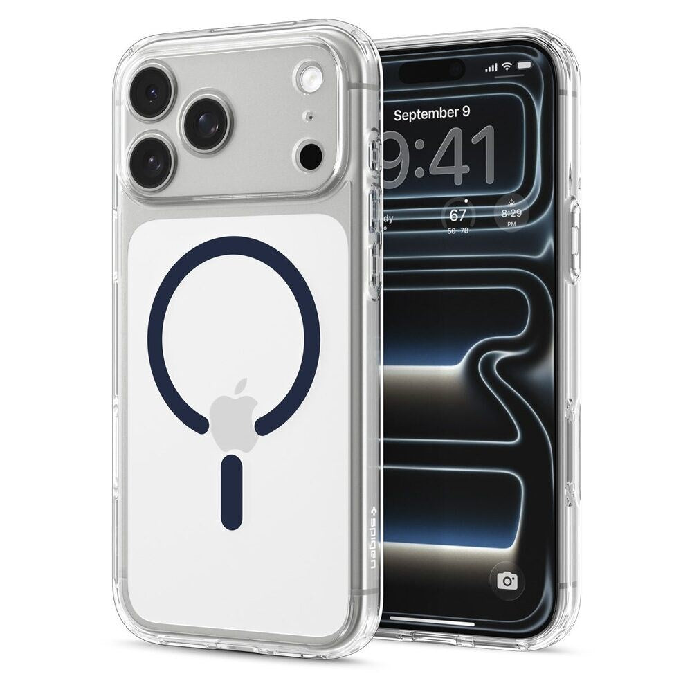 iPhone 18 Pro Max / 17 Pro Max Spigen Ultra Hybrid Bagside Cover - MagSafe Kompatibel - Gennemsigtig / Blå