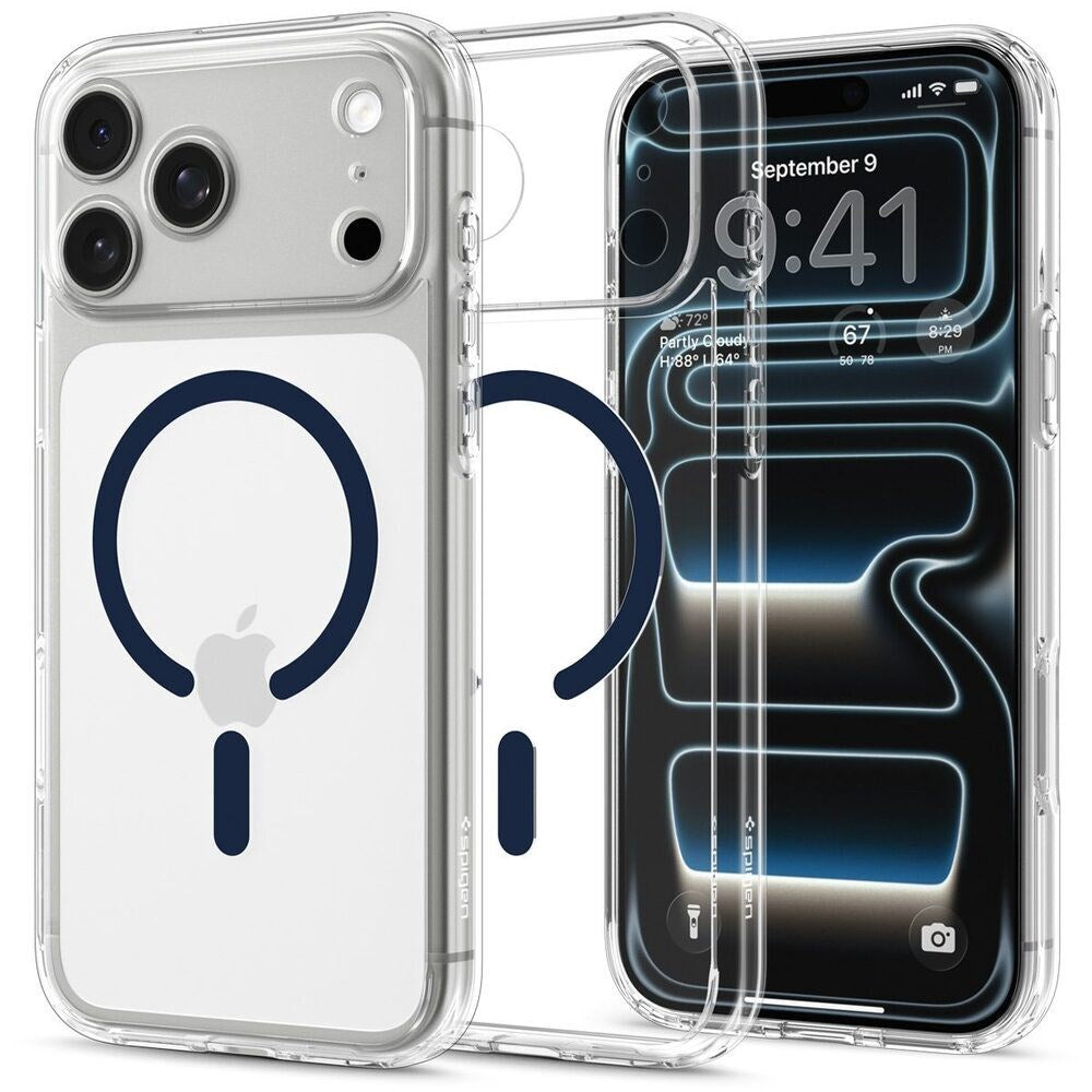 iPhone 18 Pro / 17 Pro Spigen Ultra Hybrid Bagside Cover - MagSafe Kompatibel - Gennemsigtig / Blå