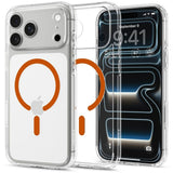 iPhone 18 Pro Max / 17 Pro Max Spigen Ultra Hybrid Bagside Cover - MagSafe Kompatibel - Gennemsigtig / Orange