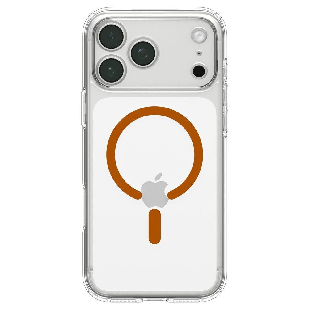 iPhone 18 Pro Max / 17 Pro Max Spigen Ultra Hybrid Bagside Cover - MagSafe Kompatibel - Gennemsigtig / Orange