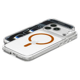 iPhone 18 Pro / 17 Pro Spigen Ultra Hybrid Bagside Cover - MagSafe Kompatibel - Gennemsigtig / Orange