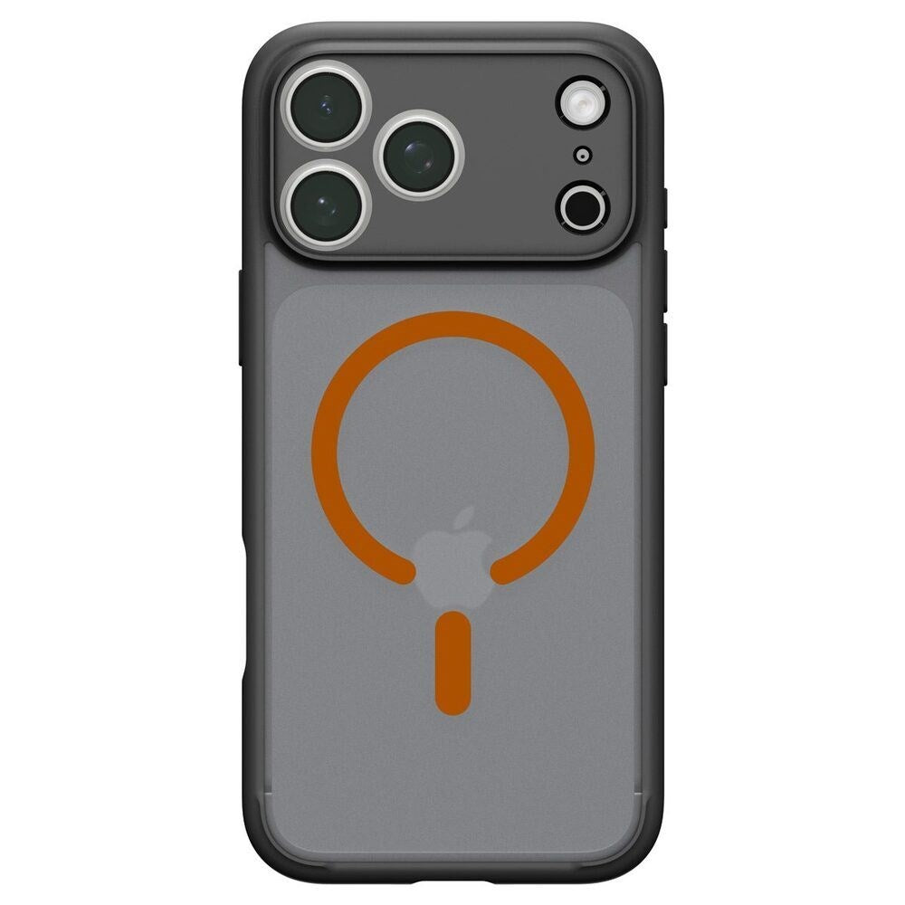 iPhone 18 Pro Max / 17 Pro Max Spigen Ultra Hybrid Bagside Cover - MagSafe Kompatibel - Mat Sort / Orange