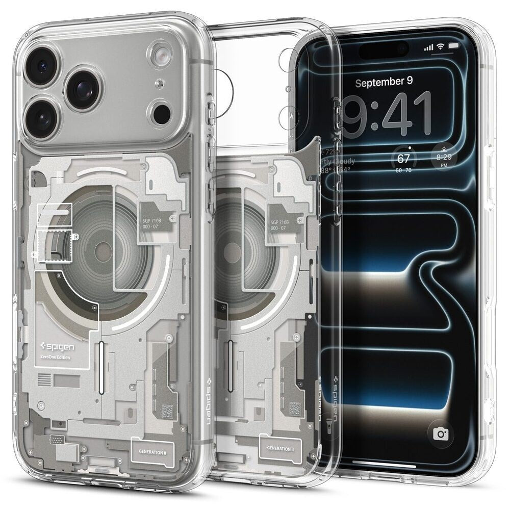 iPhone 18 Pro / 17 Pro Spigen Ultra Hybrid Bagside Cover - MagSafe Kompatibel - Gennemsigtig / Sølv
