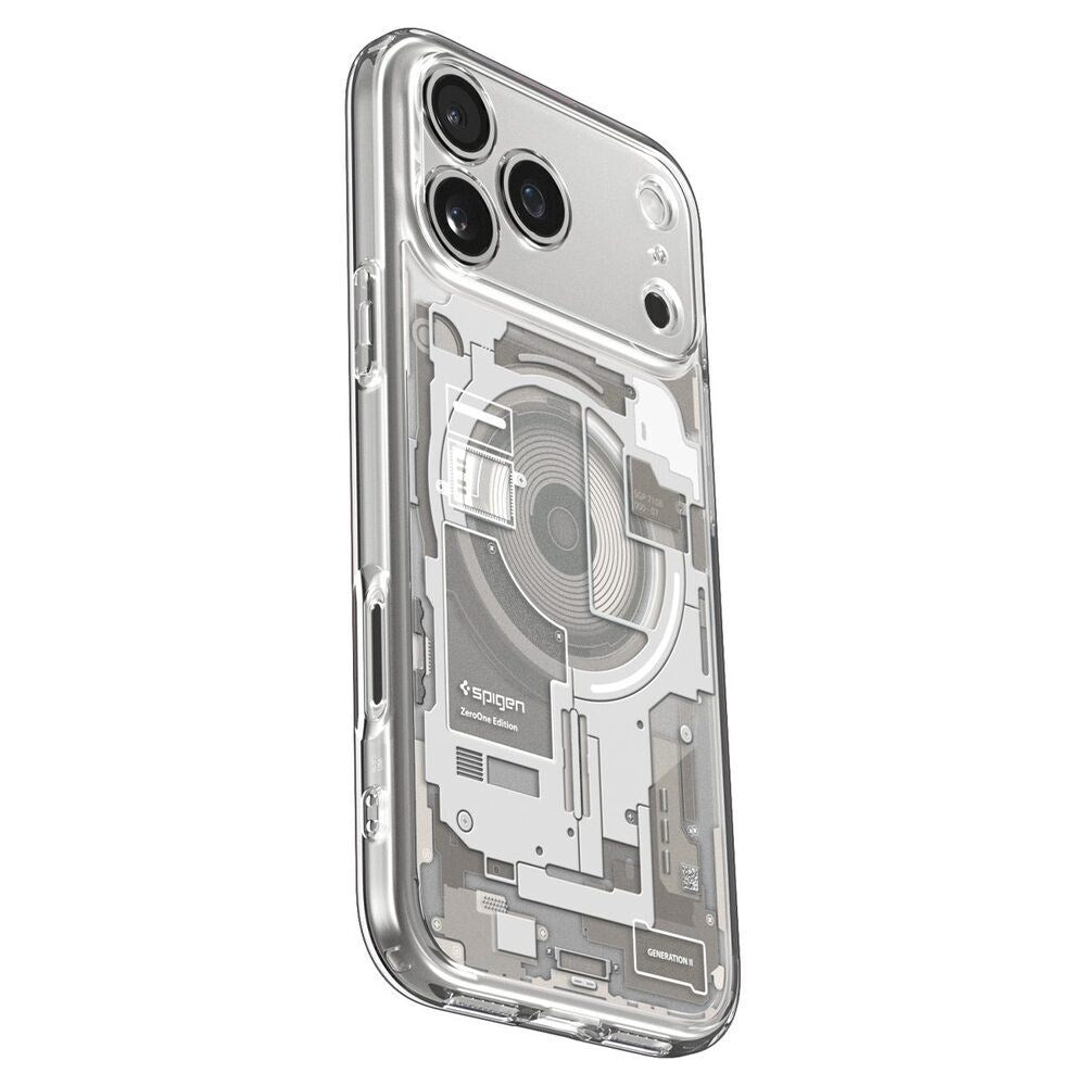 iPhone 18 Pro / 17 Pro Spigen Ultra Hybrid Bagside Cover - MagSafe Kompatibel - Gennemsigtig / Sølv