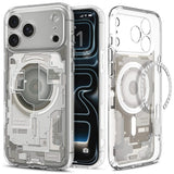iPhone 18 Pro Max / 17 Pro Max Spigen Ultra Hybrid Bagside Cover - MagSafe Kompatibel - Gennemsigtig / Sølv