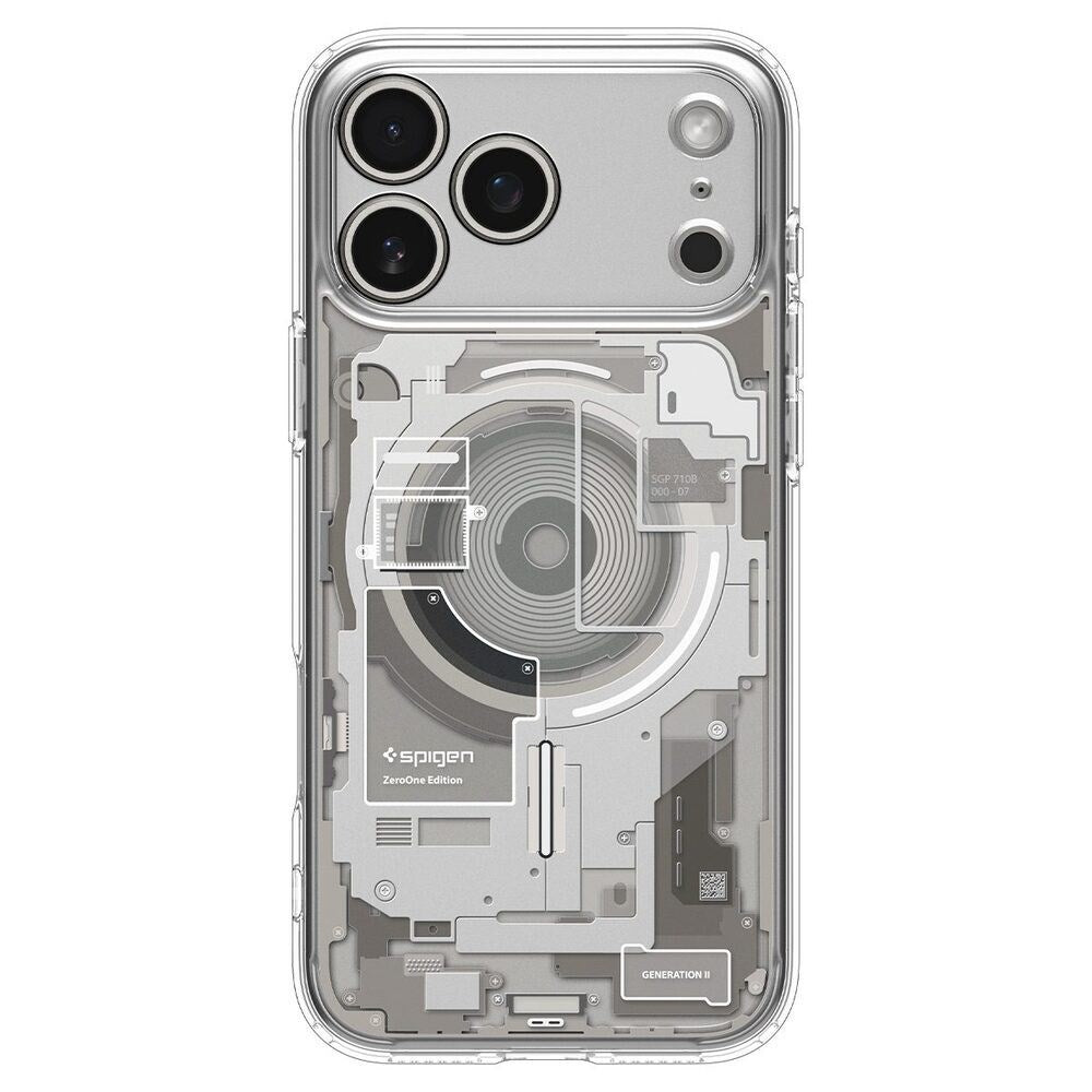 iPhone 18 Pro Max / 17 Pro Max Spigen Ultra Hybrid Bagside Cover - MagSafe Kompatibel - Gennemsigtig / Sølv