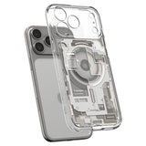 iPhone 18 Pro Max / 17 Pro Max Spigen Ultra Hybrid Bagside Cover - MagSafe Kompatibel - Gennemsigtig / Sølv