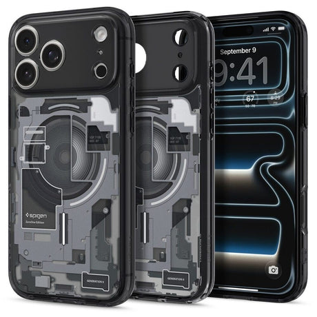 iPhone 18 Pro / 17 Pro Spigen Ultra Hybrid Bagside Cover - MagSafe Kompatibel - Gennemsigtig / Sort