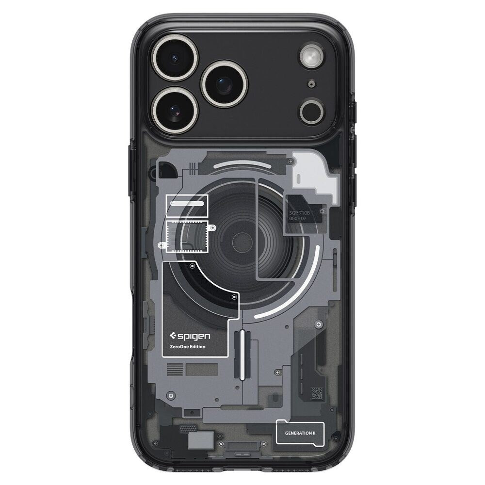 iPhone 18 Pro / 17 Pro Spigen Ultra Hybrid Bagside Cover - MagSafe Kompatibel - Gennemsigtig / Sort