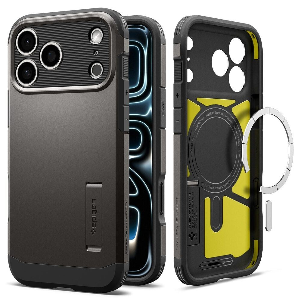 iPhone 18 Pro Max / 17 Pro Max Spigen Tough Armor T Bagside Cover - MagSafe Kompatibel - Grå