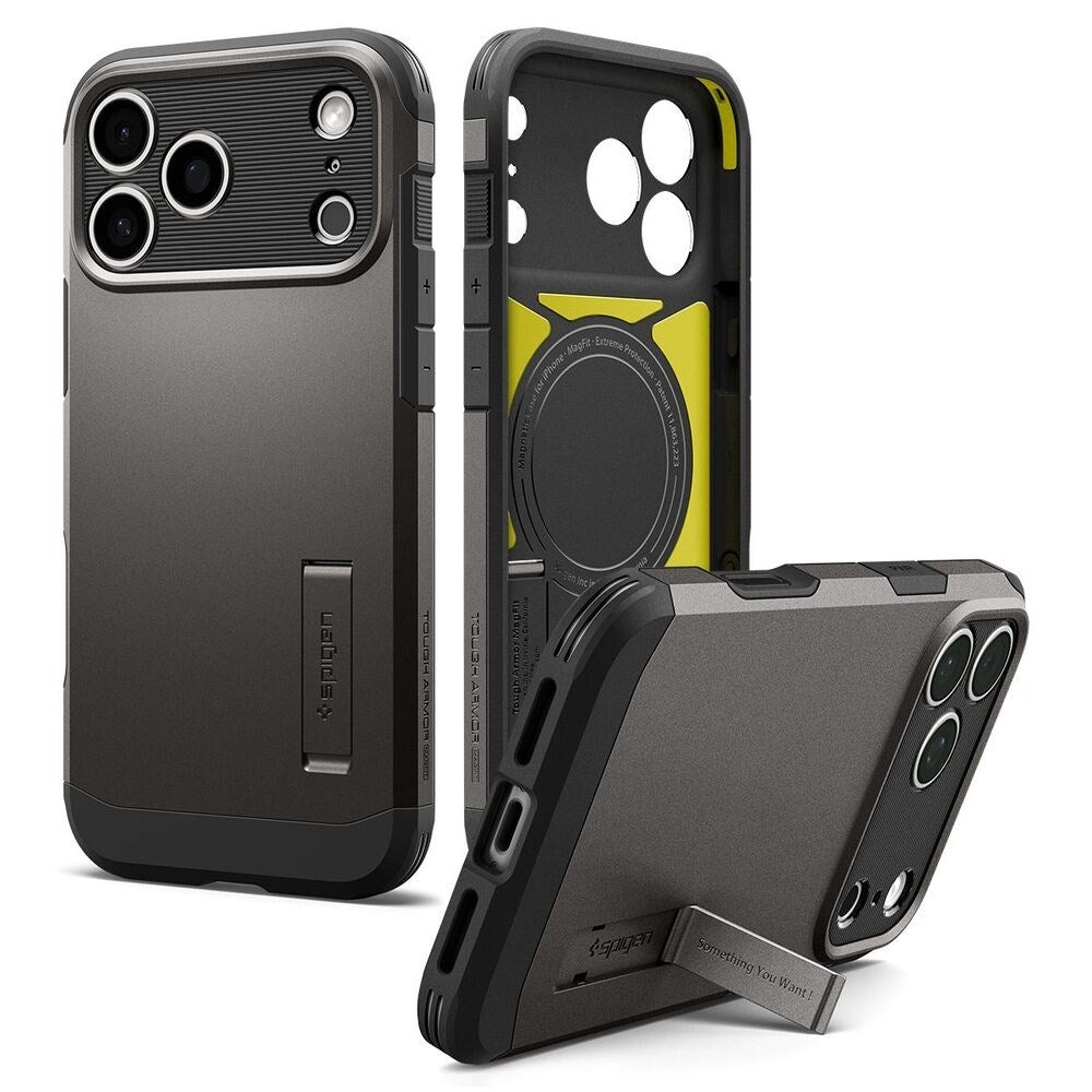 iPhone 18 Pro / 17 Pro Spigen Tough Armor T Bagside Cover - MagSafe Kompatibel - Grå