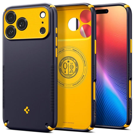 iPhone 18 Pro Max / 17 Pro Max Spigen Nano Pop Hybrid Bagside Cover - MagSafe Kompatibel - Blå / Gul