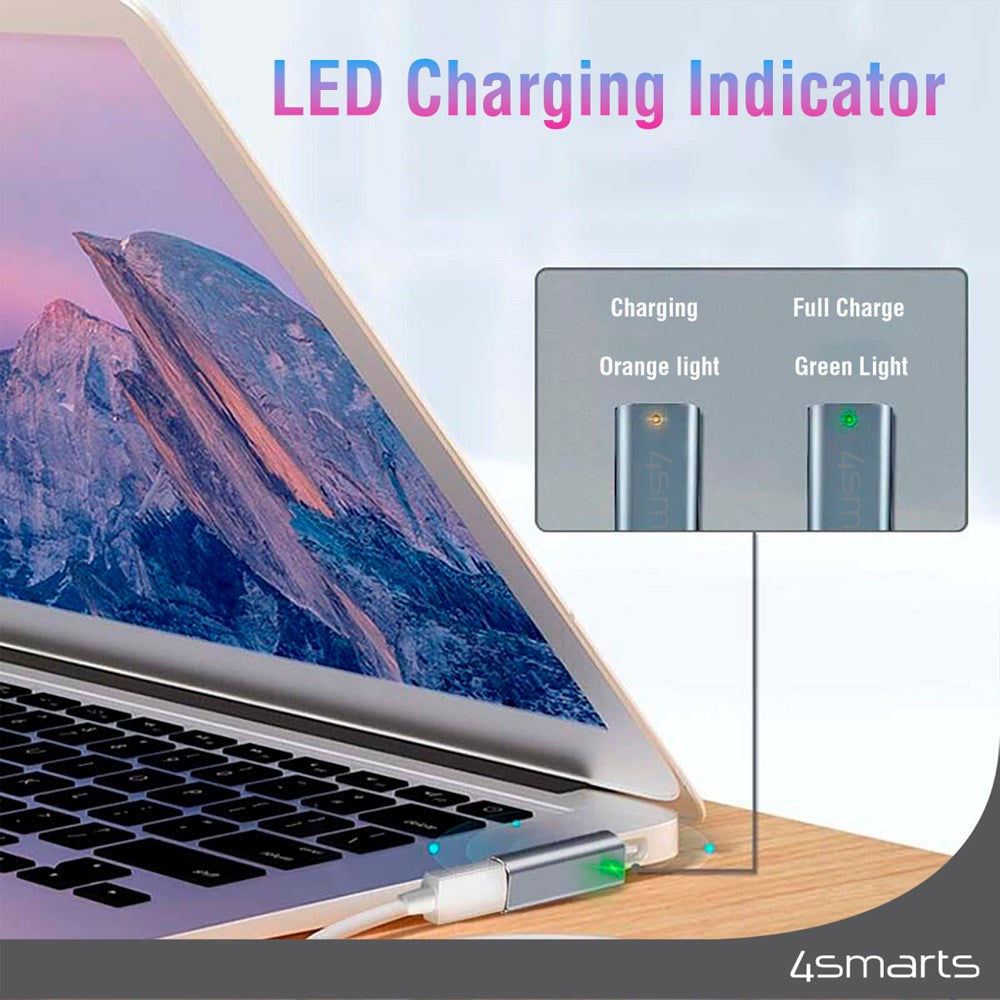 USB-C til Magsafe 2 Adapter PD 100W 4smarts - Sølv