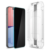 iPhone 16 Plus Spigen EZ Fit Glas.tR Skærmbeskyttelse 2. Stk - Privacy Filter - Case Friendly - Gennemsigtig