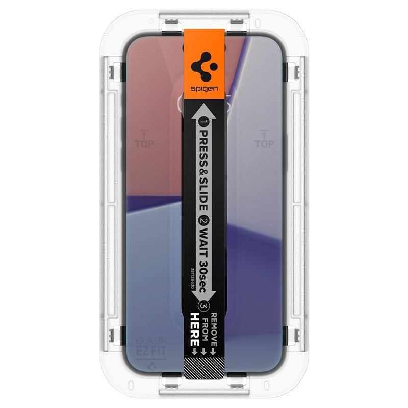 iPhone 16 Plus Spigen EZ Fit Glas.tR Skærmbeskyttelse 2. Stk - Privacy Filter - Case Friendly - Gennemsigtig