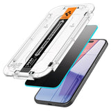 iPhone 16 Spigen EZ Fit Glas.tR Skærmbeskyttelse - Privacy Filter - Case Friendly - Gennemsigtig