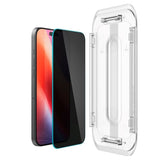 iPhone 16 Pro Max Spigen EZ Fit Glas.tR Skærmbeskyttelse - Privacy Filter - Case Friendly - Gennemsigtig