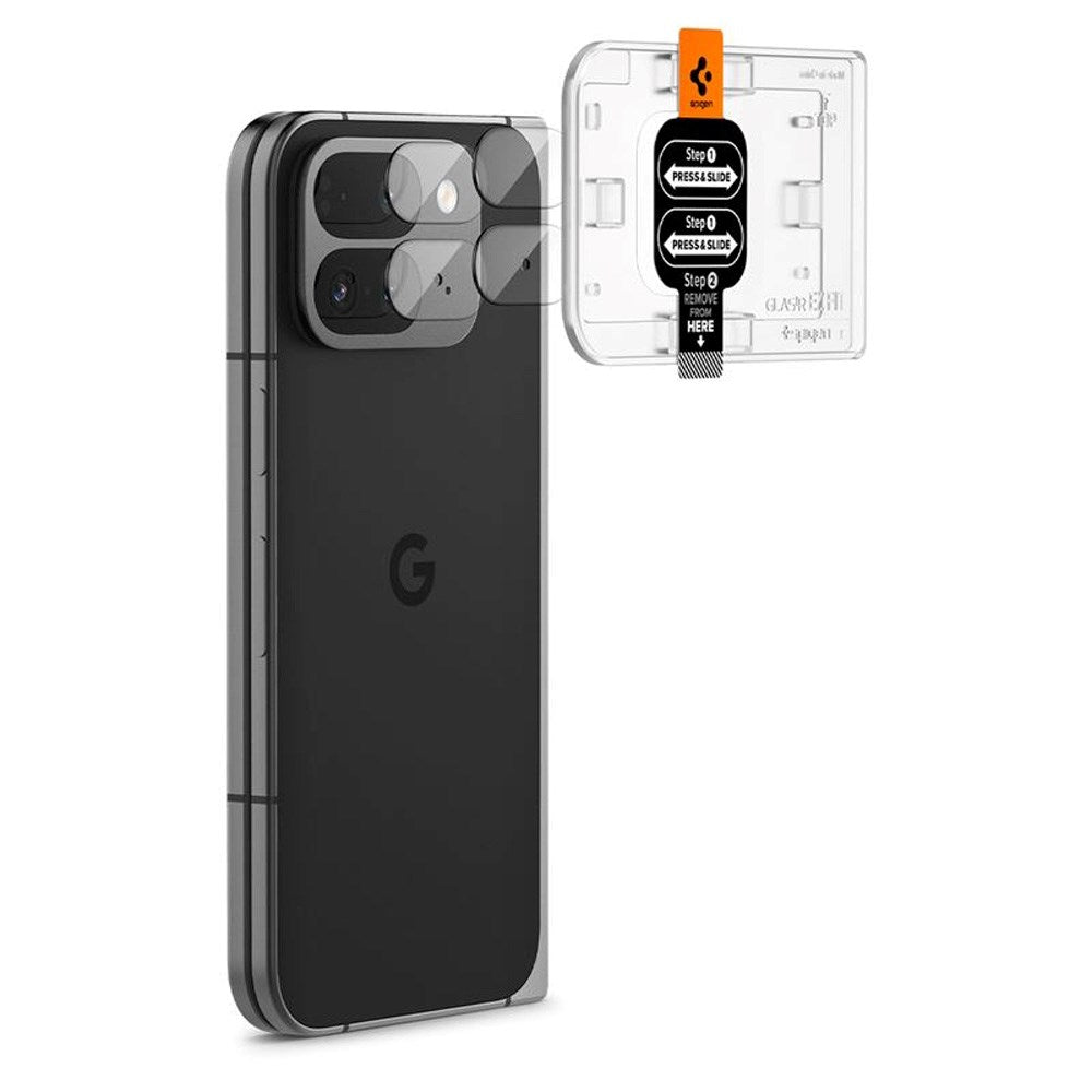 Google Pixel 9 Pro Fold - Spigen Hærdet Glas Kameralinsebeskyttelse - 2 stk. - Gennemsigtig