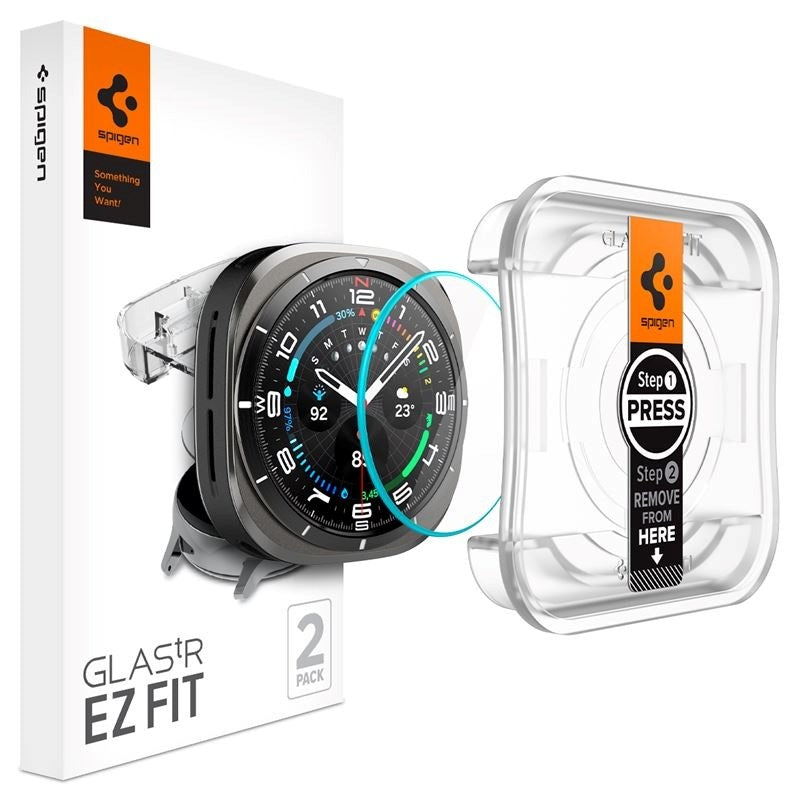 Spigen Samsung Galaxy Watch Ultra (47mm) EZ Fit GLAS.tR Skærmbeskyttelse - 2 Stk. - Gennemsigtig