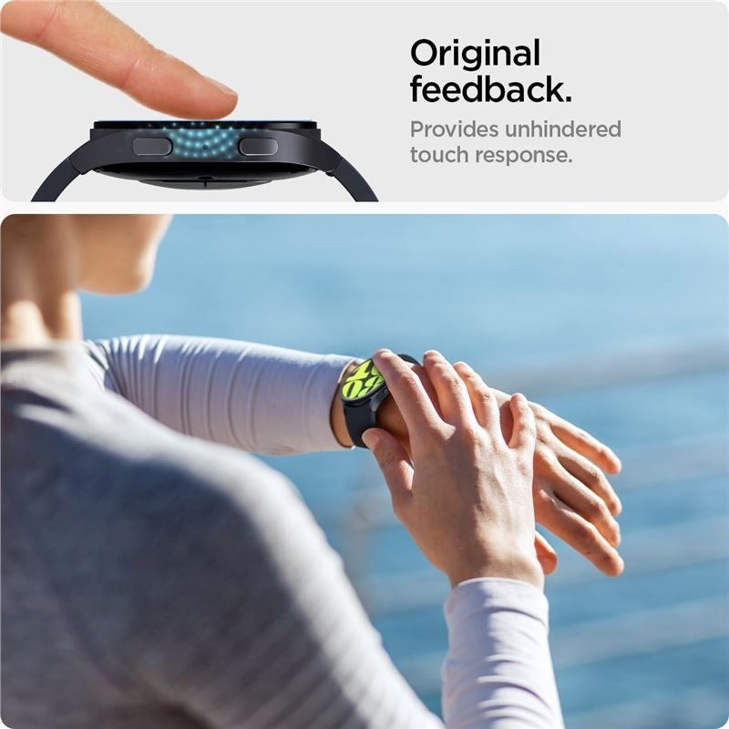 Spigen Samsung Galaxy Watch 7 (44mm) EZ Fit GLAS.tR Skærmbeskyttelse - 2 Stk. - Gennemsigtig