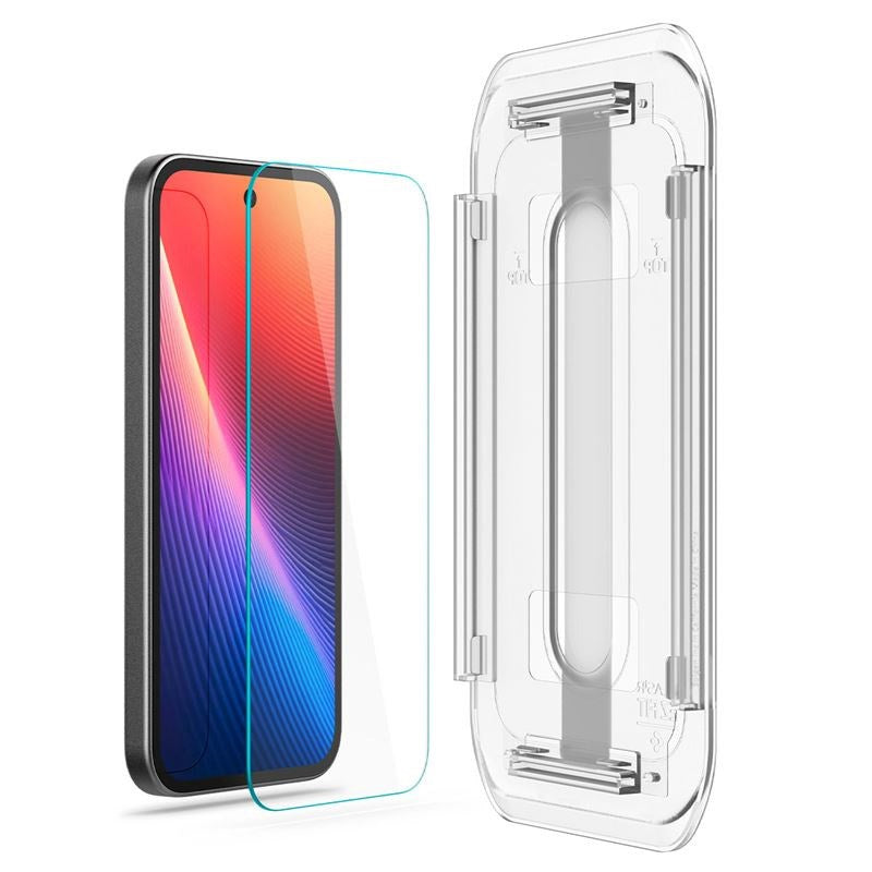 Spigen EZ Fit Glas tR Skærmbeskyttelse - Google Pixel 9a - 2 stk - Case Friendly - Gennemsigtig
