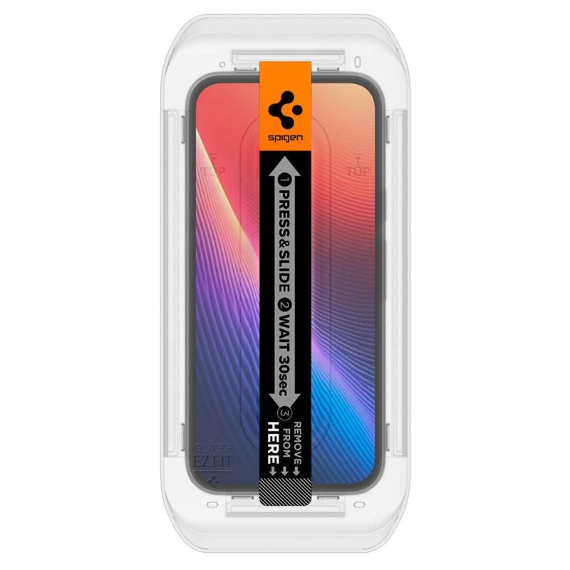 Spigen EZ Fit Glas tR Skærmbeskyttelse - Google Pixel 9a - 2 stk - Case Friendly - Gennemsigtig