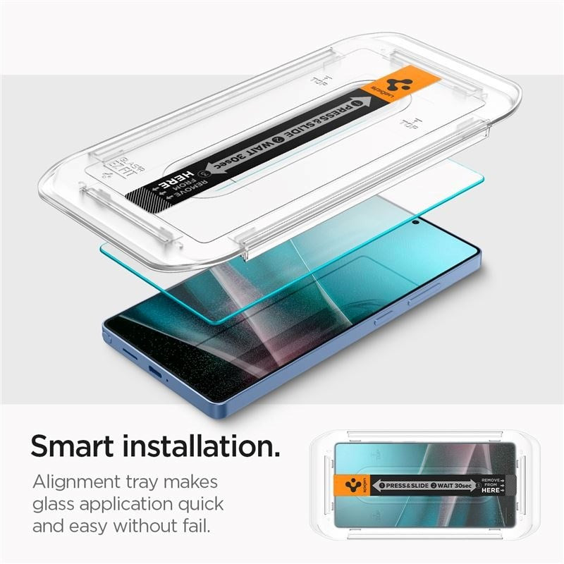 Samsung Galaxy S25 Ultra Spigen EZ Fit Glas.tR Beskyttelsesglas 2 Stk. - Case Friendly - Gennemsigtig
