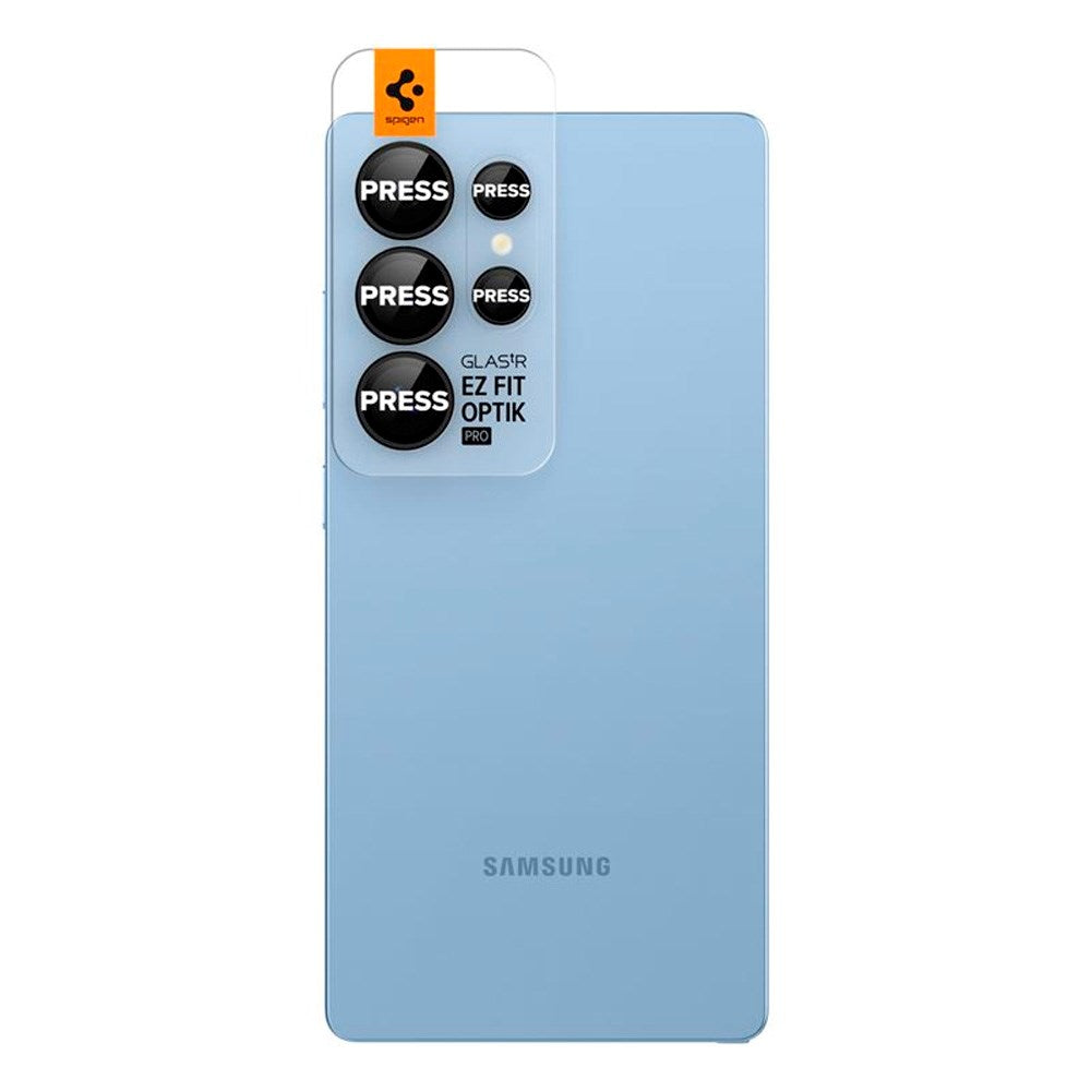 Spigen EZ Fit Optik Pro - Samsung Galaxy S25 Ultra - Kameralinsebeskyttelsesglas - 2 stk - Sort