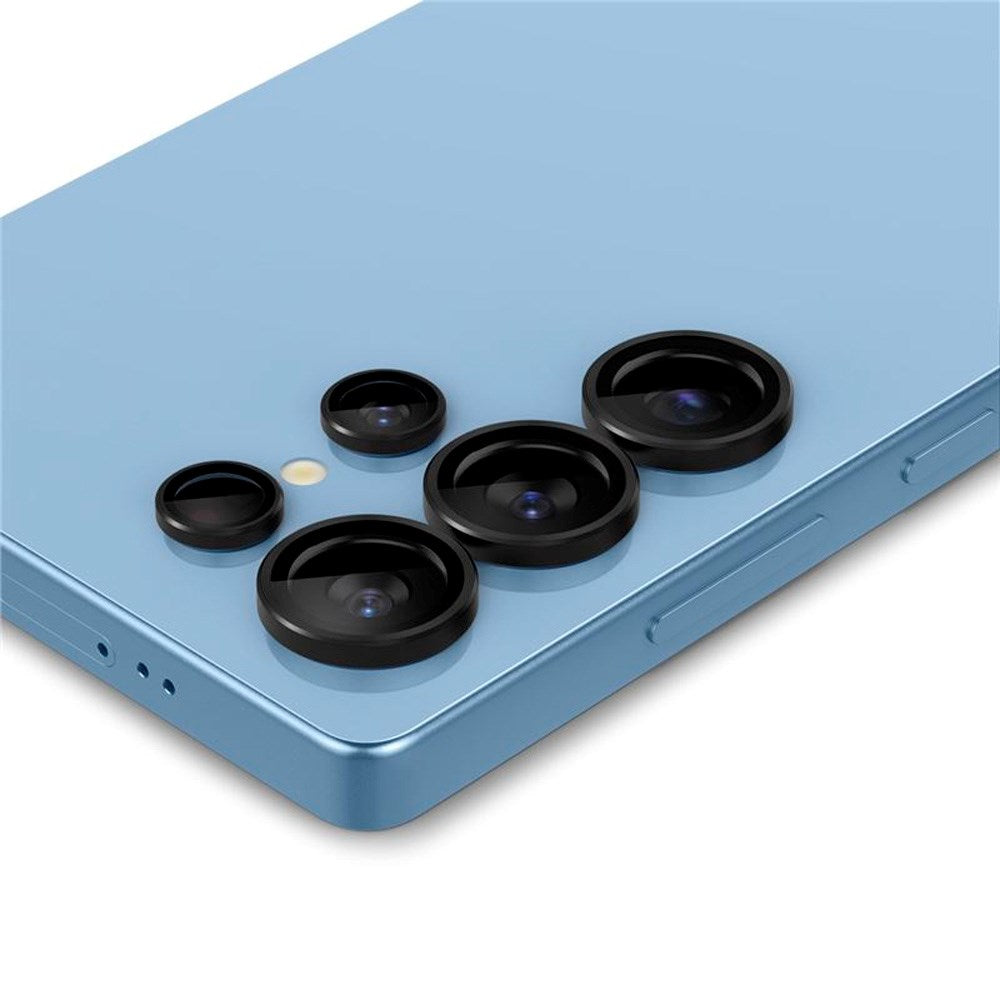 Spigen EZ Fit Optik Pro - Samsung Galaxy S25 Ultra - Kameralinsebeskyttelsesglas - 2 stk - Sort