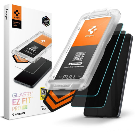 Spigen Samsung Galaxy S26+ (Plus) Glass tR EZ Fit Pro HD Skærmglas - Privacy - 2 stk - Gennemsigtig
