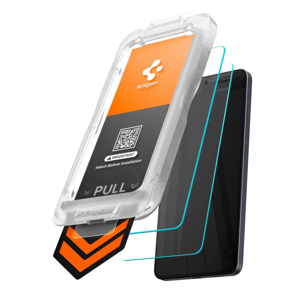 Spigen Samsung Galaxy S26 Glass tR EZ Fit Pro HD Skærmglas - 2 stk - Gennemsigtig