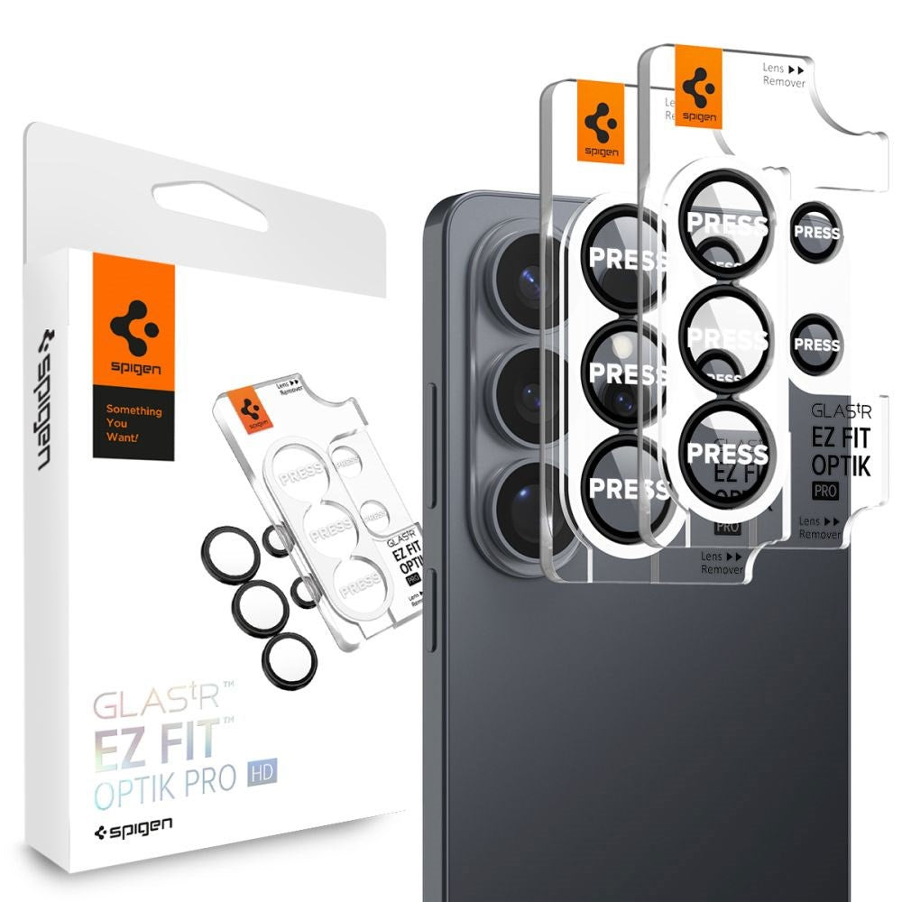 Spigen Samsung Galaxy S26 Glass tR EZ Fit Optik Pro Kameralinseglas - 2 stk - Sort