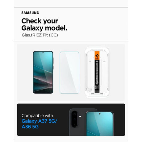 Samsung Galaxy A37/A36 (5G) - Spigen EZ Fit Glass tR Skærmbeskyttelse - Case Friendly - Gennemsigtig