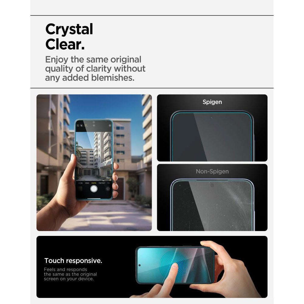 Samsung Galaxy A37/A36 (5G) - Spigen EZ Fit Glass tR Skærmbeskyttelse - Case Friendly - Gennemsigtig