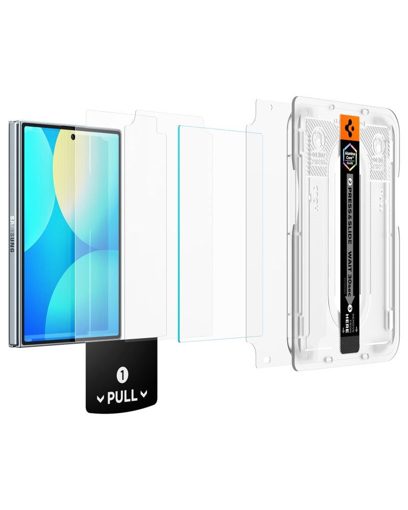 Spigen Samsung Galaxy Z Fold8 Glass tR EZ Fit Pro HD Skærmglas - 2 stk - Gennemsigtig