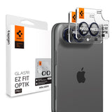 Spigen iPhone Duo Glass tR EZ Fit Optik Pro Kamerabeskytter - 2 stk - Sort
