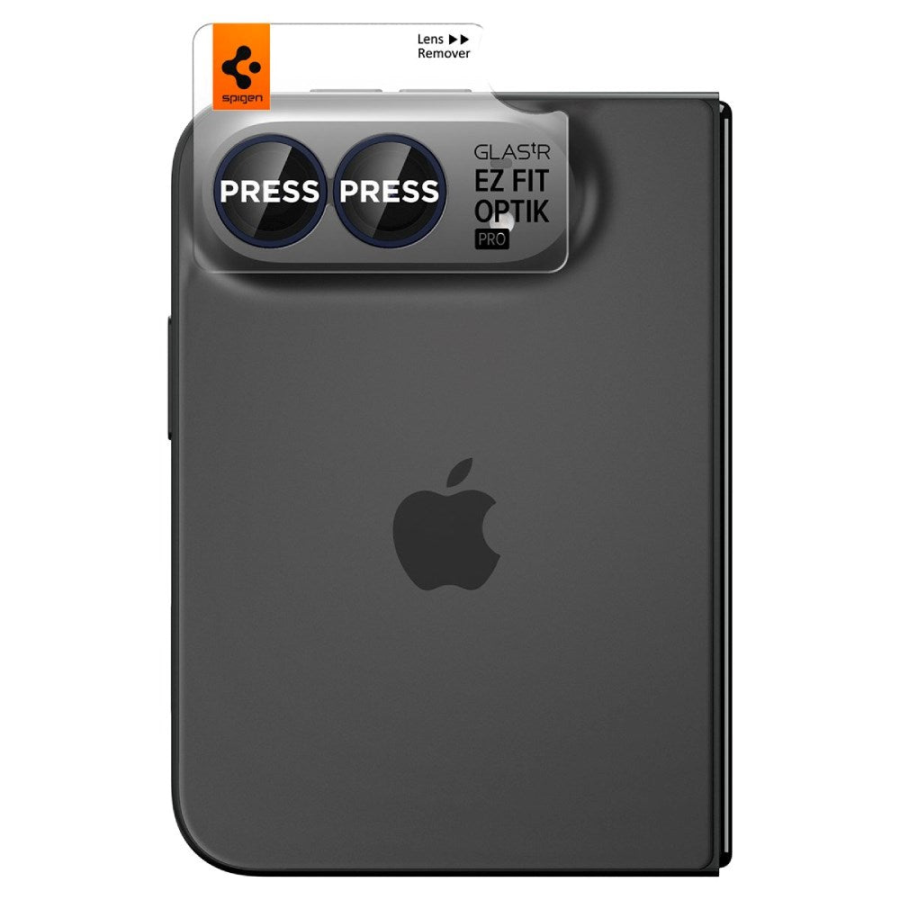 Spigen iPhone Duo Glass tR EZ Fit Optik Pro Kamerabeskytter - 2 stk - Sort